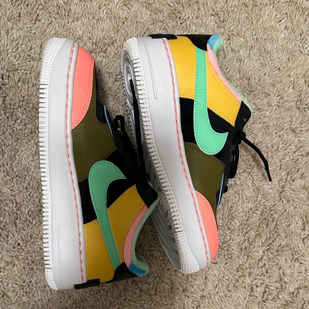 Nike Air Force 1 Pastel and Black Sneakers